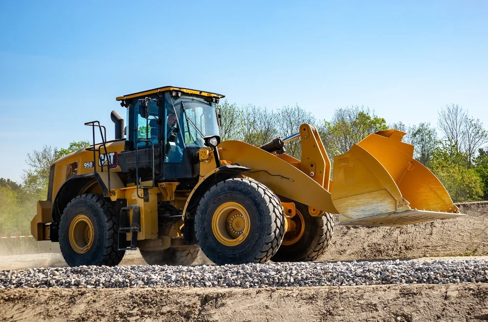 Flagship Civil Services wheel loader moving material on a Gulf South job site
